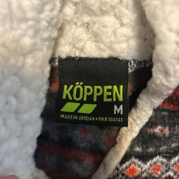 Koppen Nordic Fair Isle Fuzzy Warm Pullover M Red Black - Picture 5 of 6